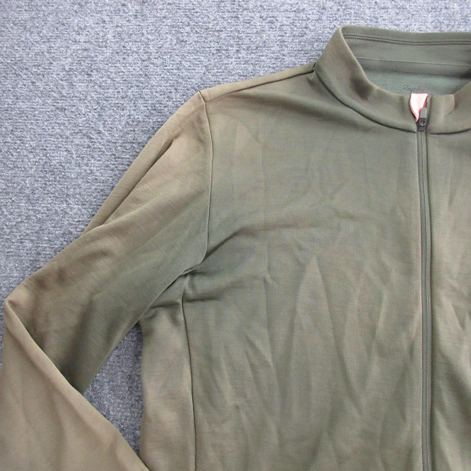 Rapha Classic Cycling Jersey Mens Large Green Long Sleeve Full Zip Bike Road