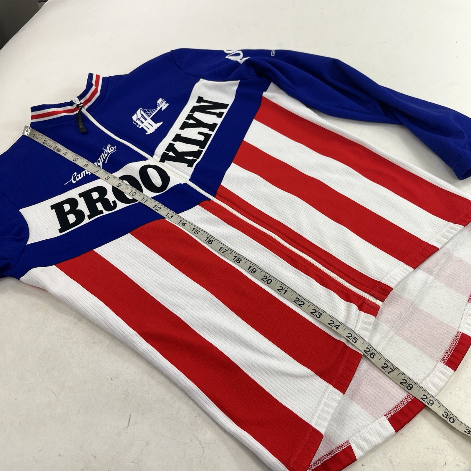 Vtg Giordana Brooklyn Campagnolo Cycling Jersey Thermal Fleece Made Italy LARGE