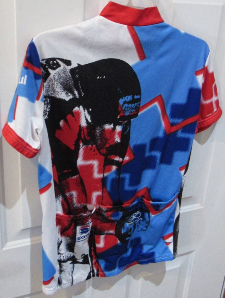 Vintage Tony Rominger Sportful cycling jersey adult medium multi-color