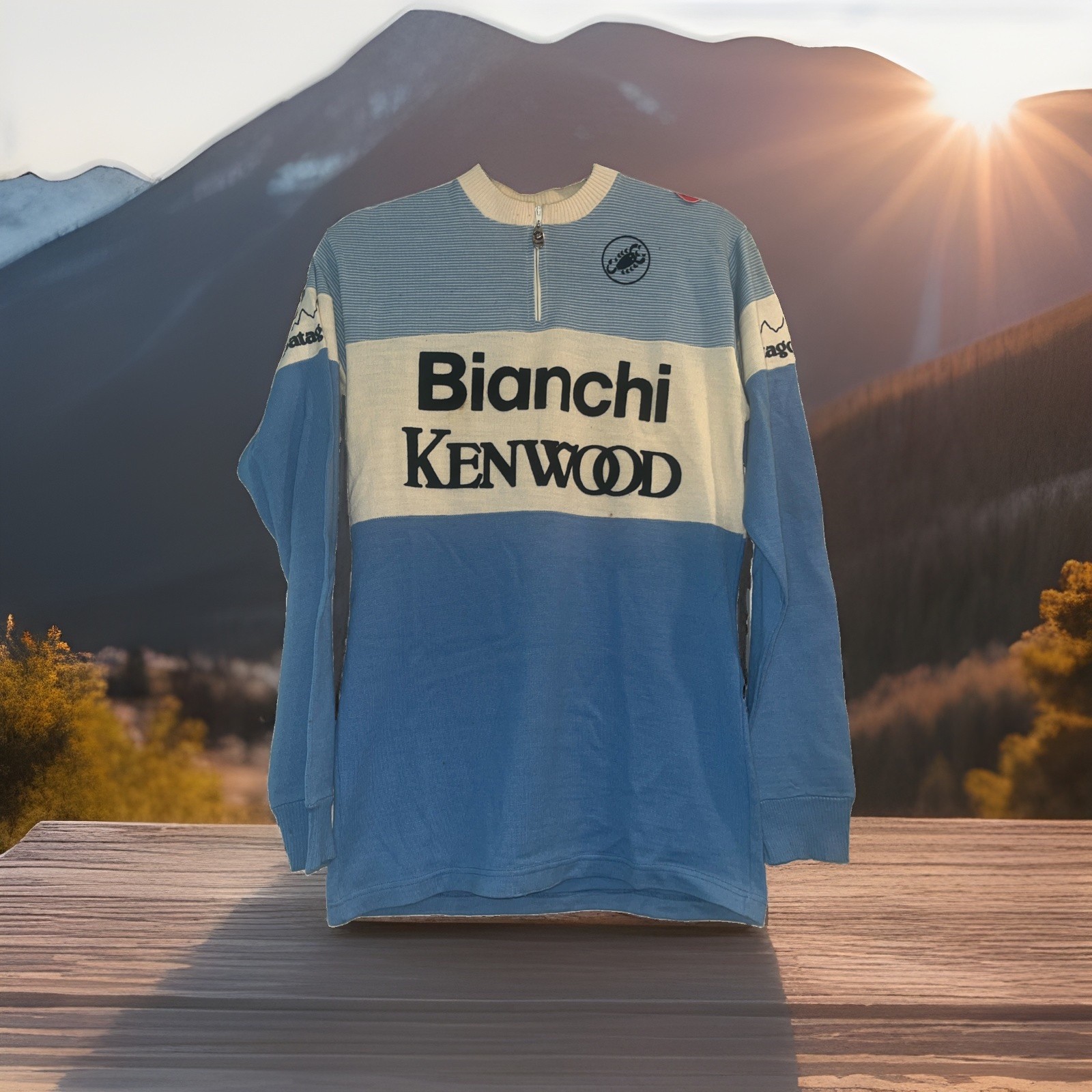 Castelli Blanchi Kenwood Wool Cycling Jersey Patagonia 80’s Made In Italy Sz 4