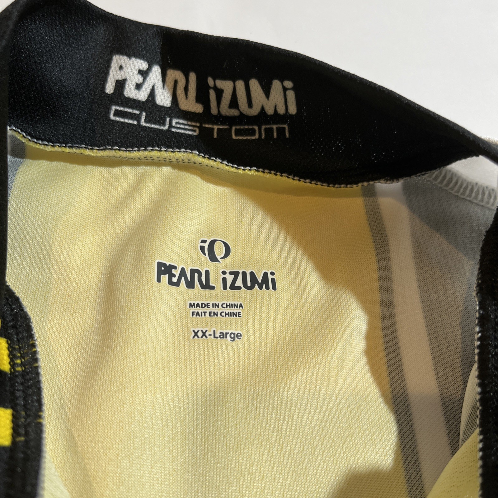 Pearl Izumi Freewheel Bike Custom Jersey Men’s XXL Black Yellow Cycling