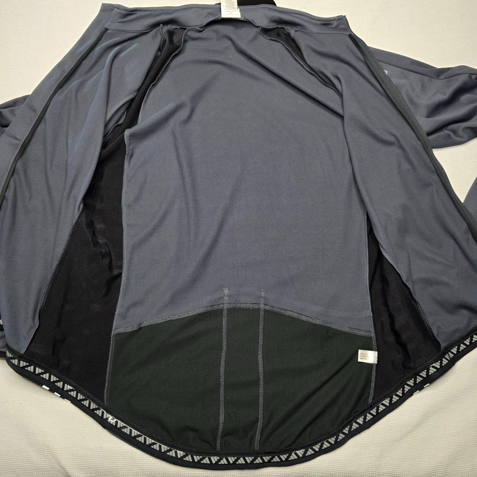 Adidas adiStar Men’s Cycling Jersey LS XL Gray Black ClimaWarm NWT
