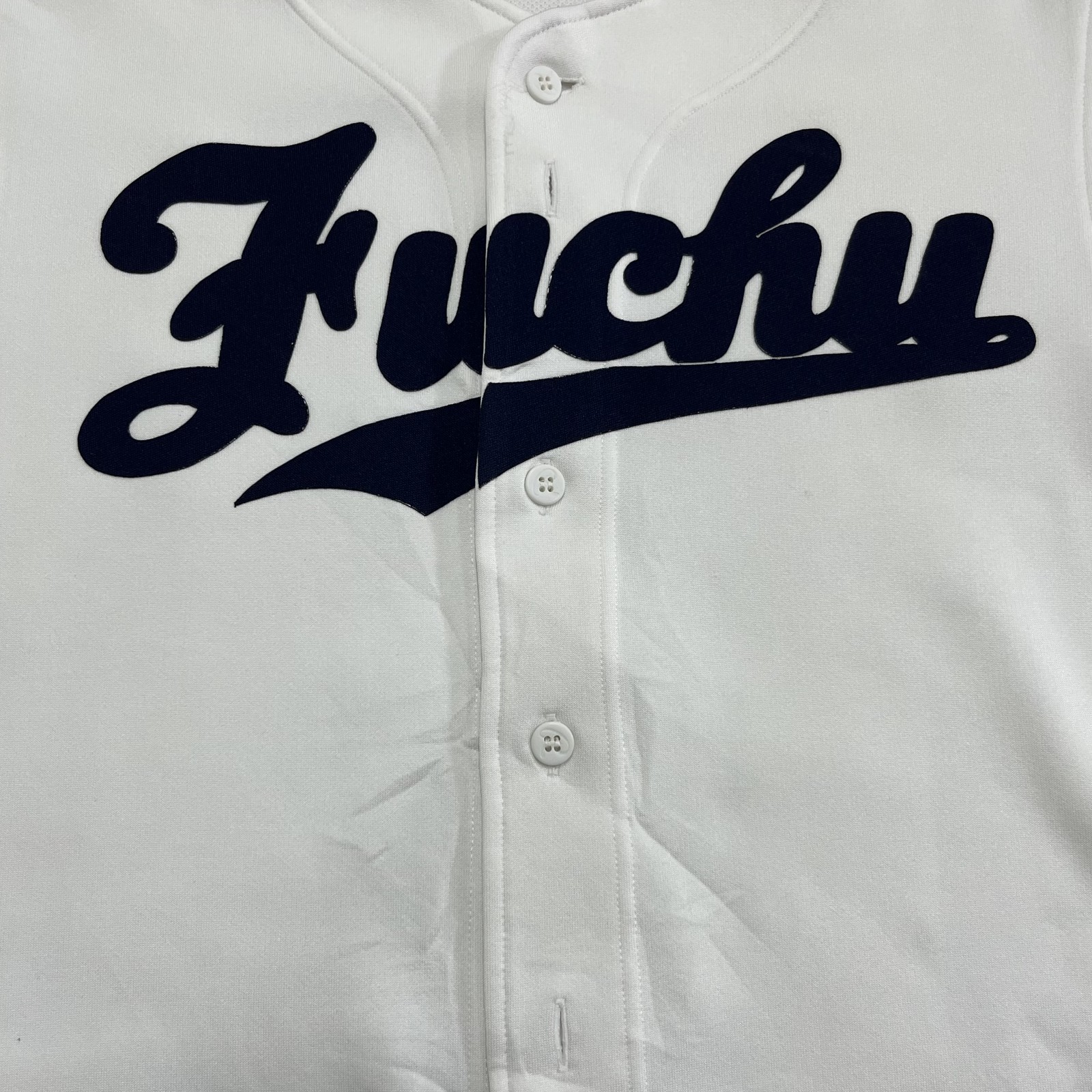 Rangers White Henley Baseball Jersey L Button Front Short Sleeve