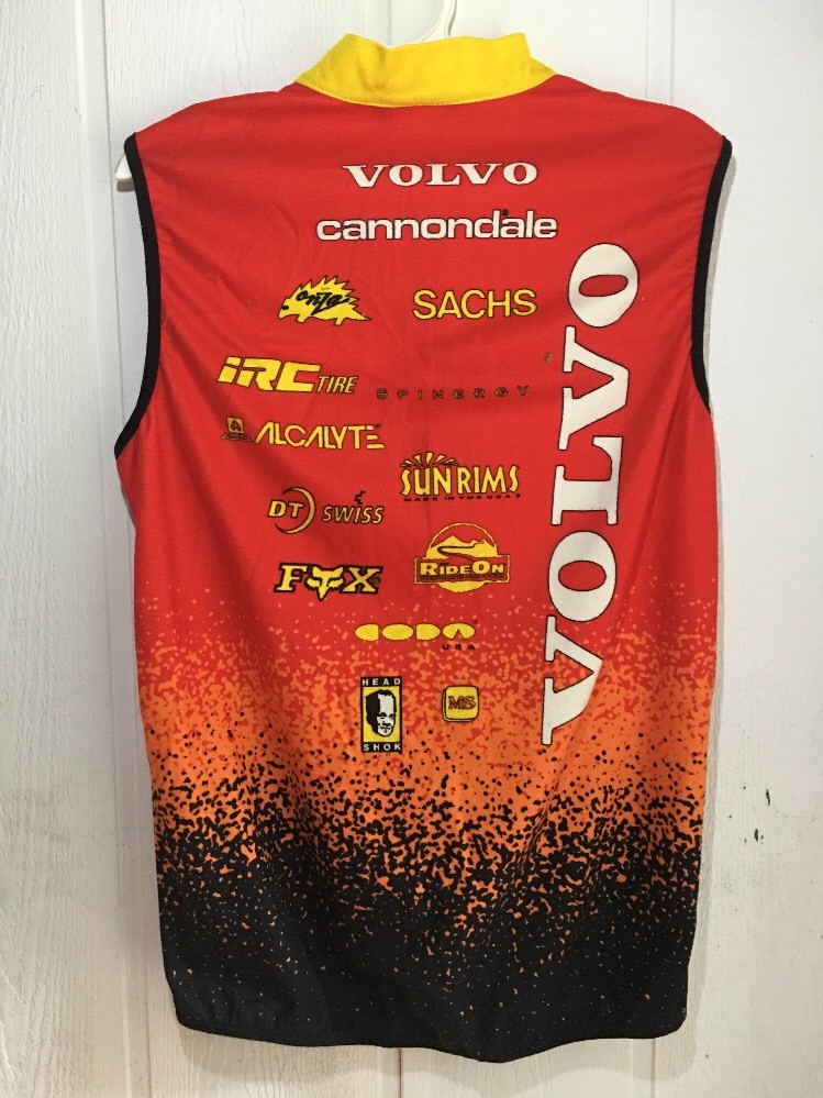 Libor Karas Used Vintage Volvo Cannondale Cycling Vest 1996 S M L Fleece Dacron