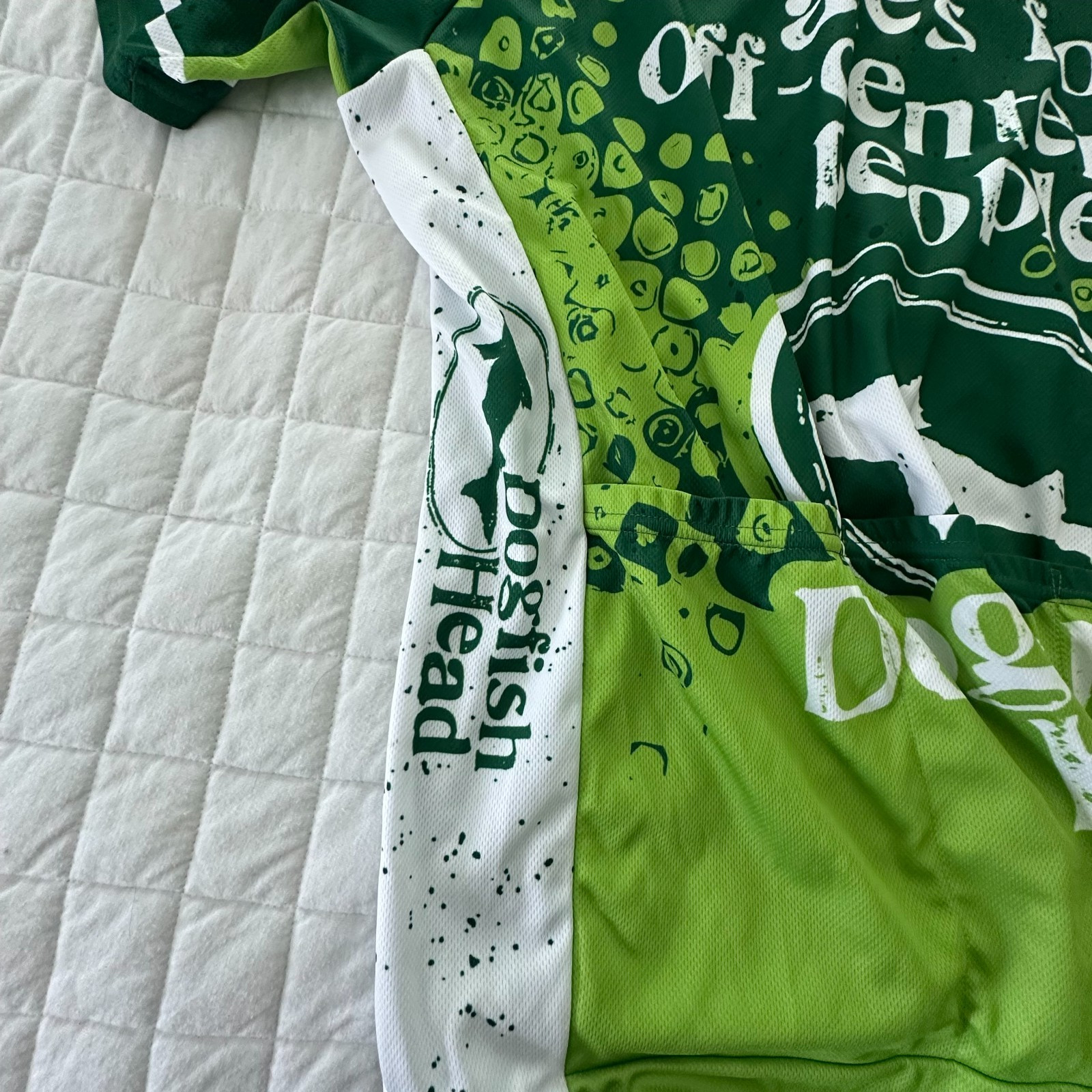 Voler Cycling Jersey Mens 2XL Green Dog Fish Head Brewing Beer Athletic Full Zip