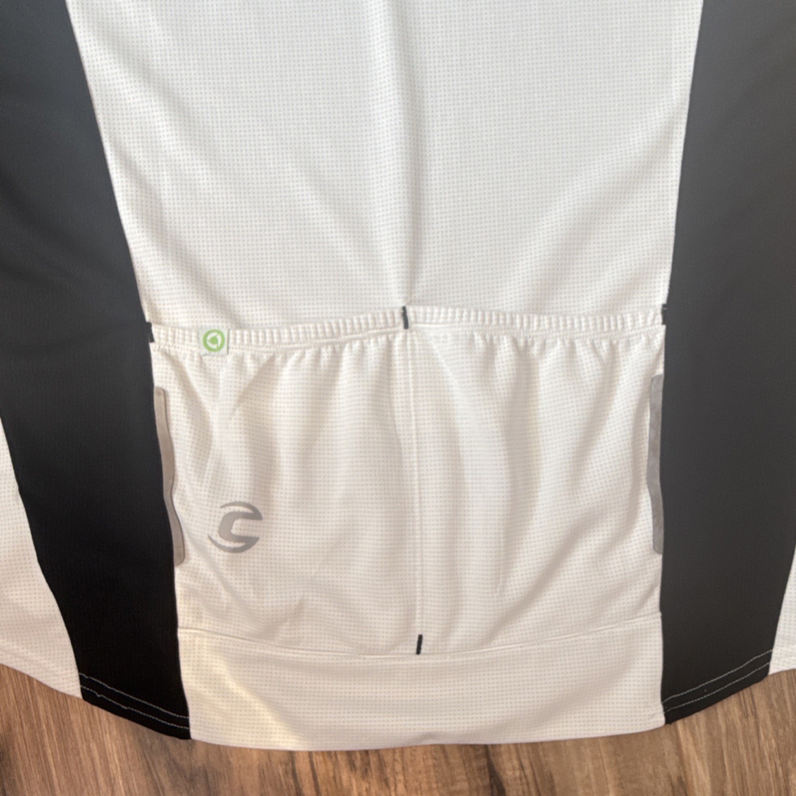 Cannondale Men’s Cycling Jersey XLWhite/Green/Black Colorblock 1/4 Zip Pockets
