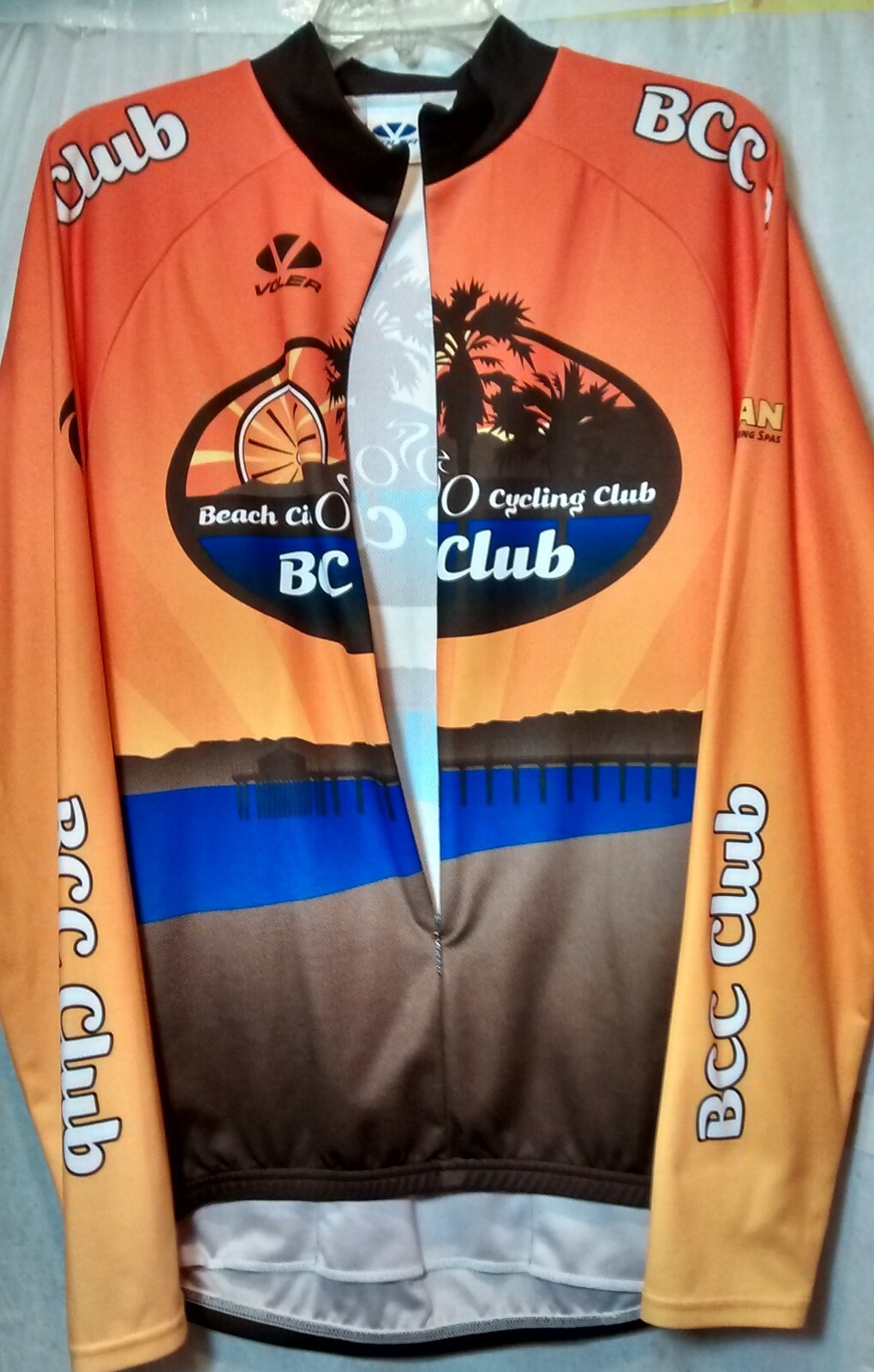 Voler Grover Beach Cities Cycling Club Team Cyclist Jersey Mens Long Sleeve USA