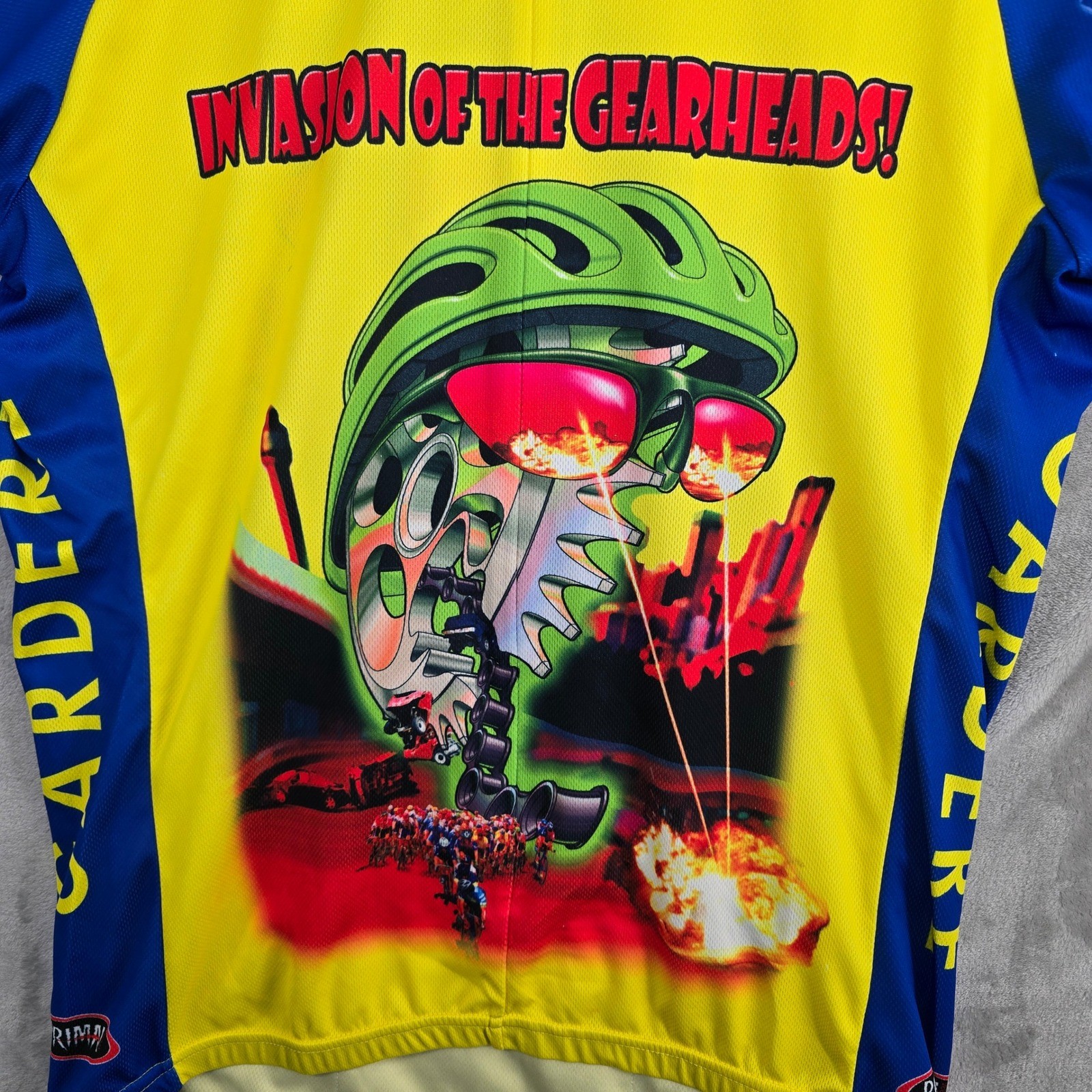 Primal Gardere Mens Cycling Jersey Short Sleeve Invasion Gearheads Graphic Large