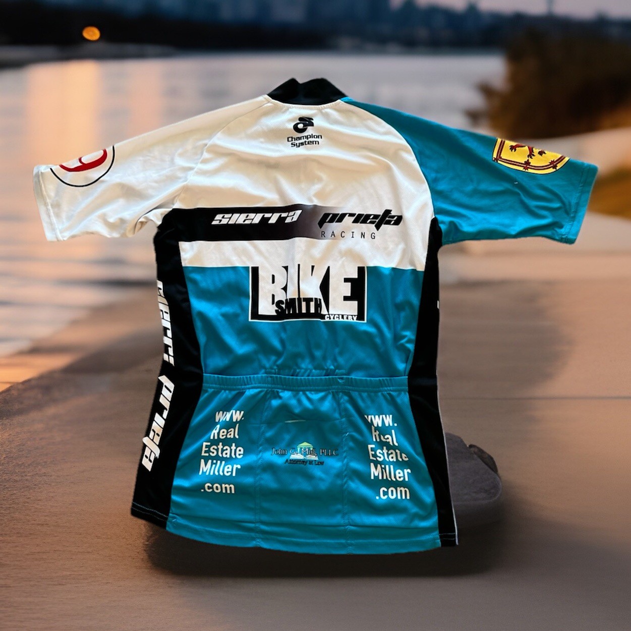 Champion System Cycling Jersey Short Sleeve Racing Outdoors Sports White Blue S