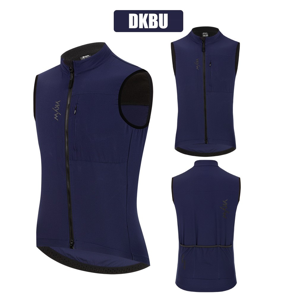 YKYWBIKE Mens Windproof Cycling Vest Thermal MTB Bike Gilet Sleeveless Jacket