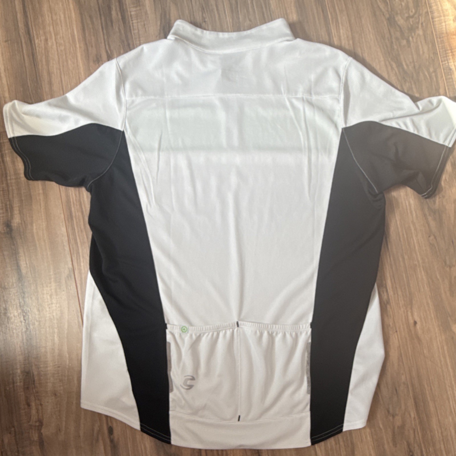 Cannondale Men’s Cycling Jersey XLWhite/Green/Black Colorblock 1/4 Zip Pockets