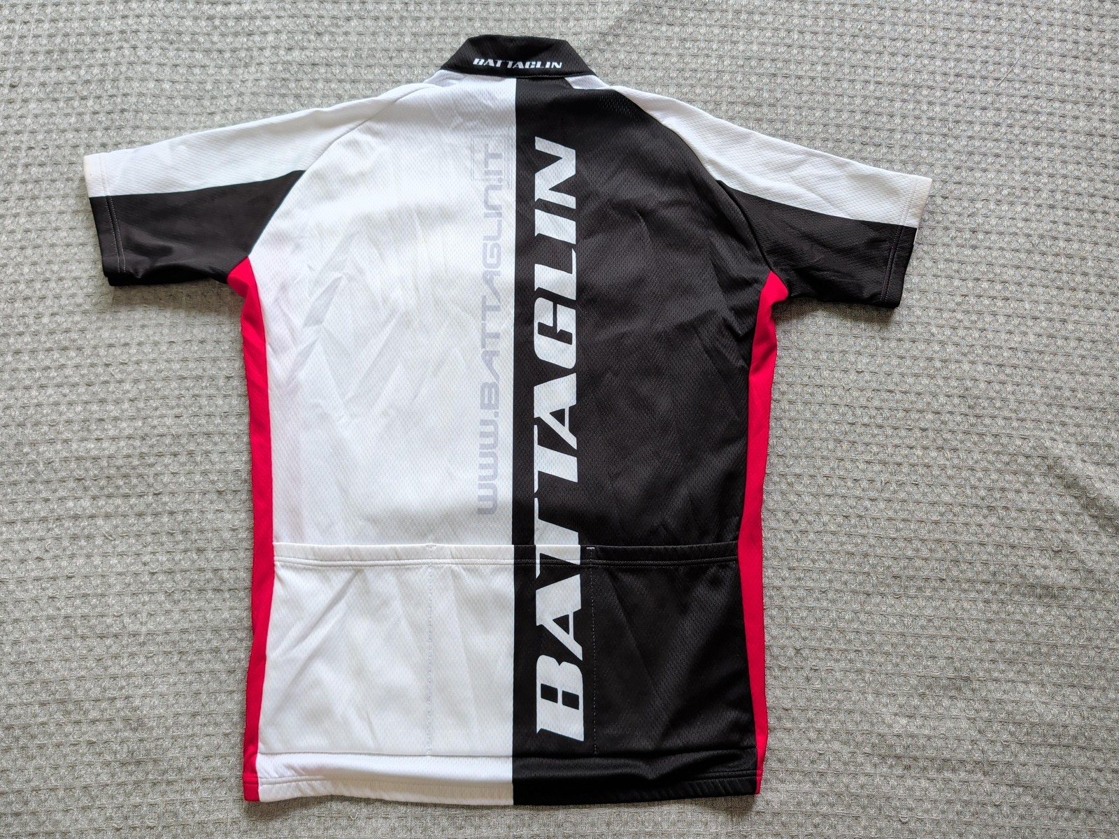 Giordana Battaglin Cycling Jersey Mens Medium Short Sleeve 1/4 Zip 3 Pockets