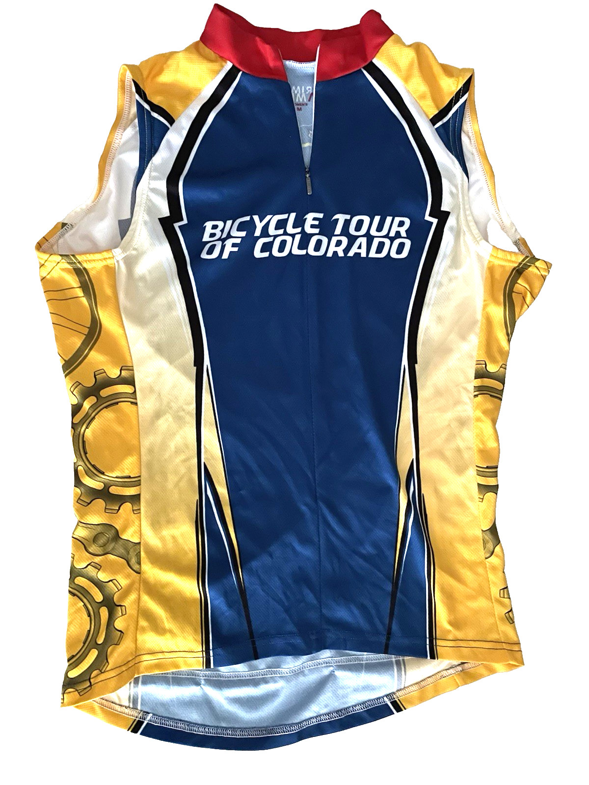 PRIMAL Women’s M Sleeveless Bike Cycling 3/4 ZIP Jersey Shirt COLO BIKE TOUR