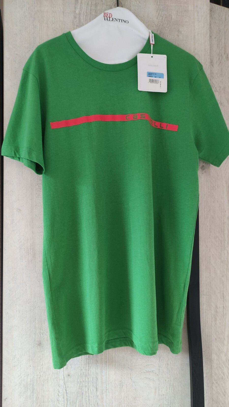 Castelli Ventaglio TEE Men’s Short Sleeve T-Shirt 100% Cotton,Green Size: M NEW!