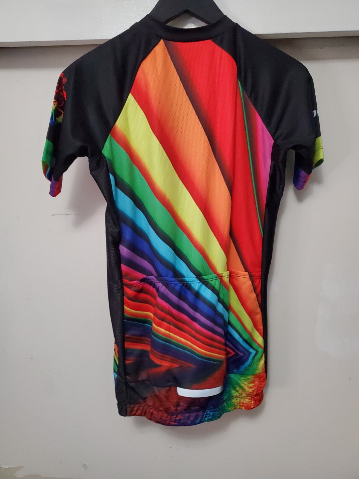 NEW: Aogda RAINBOW Lightweight Full-Zip Cycling Shirt Jersey Mesh Sides Small