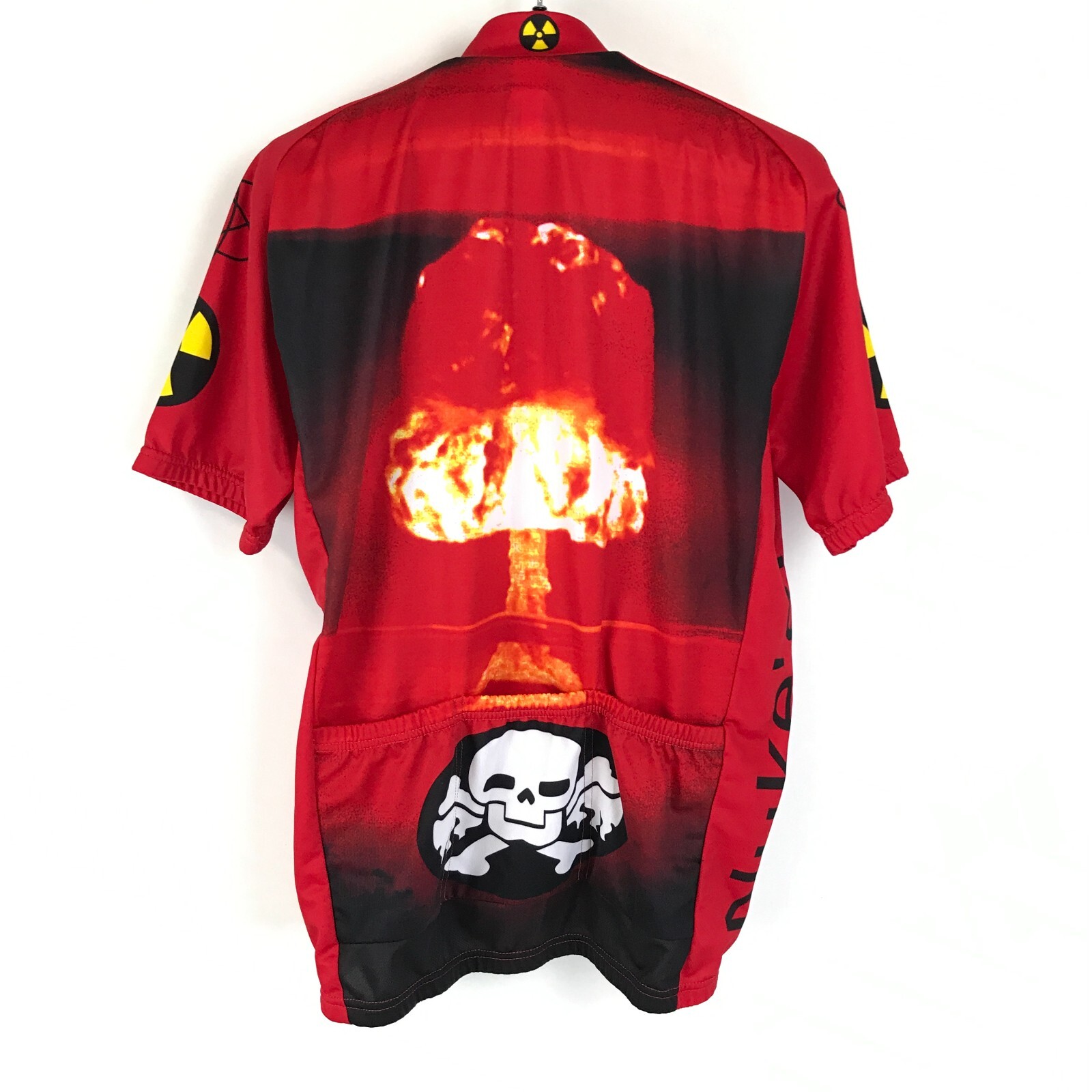 World Jerseys Nuke’em Size XL Short Sleeve Cycling 3/4 Zip Pockets Polyester