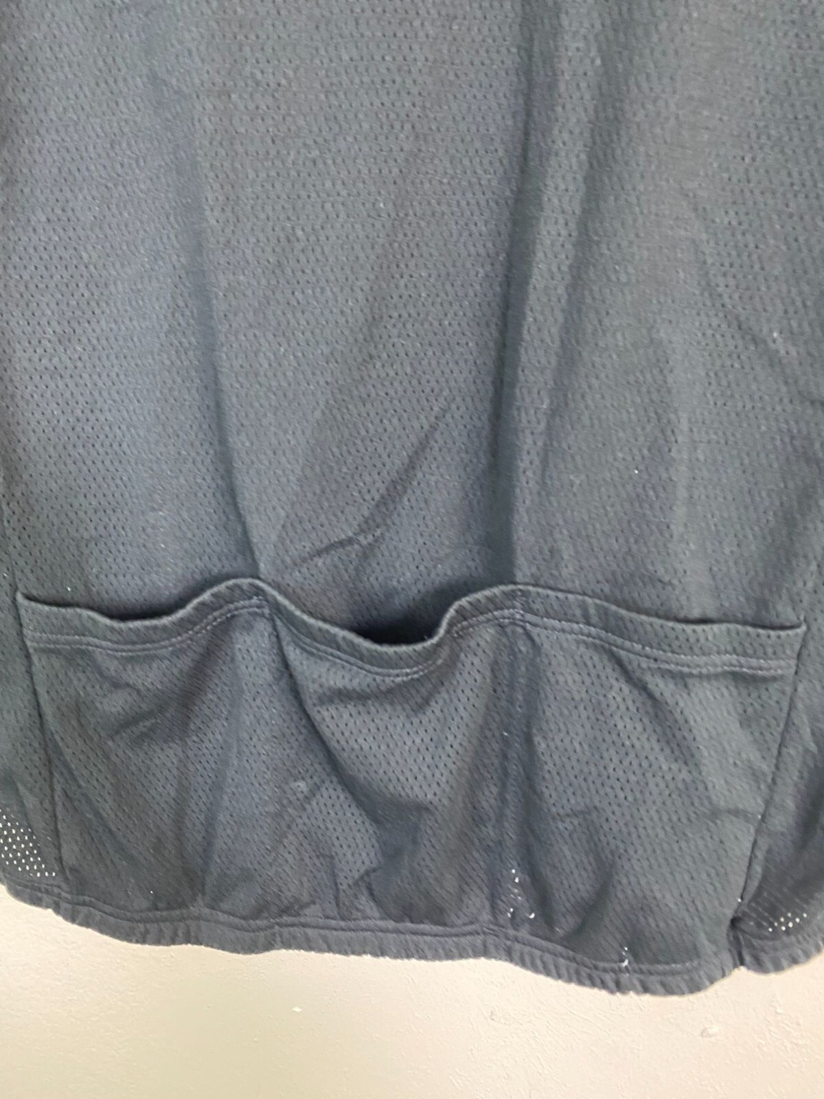 Vintage REI Mens Sleeveless Cycling Jersey size Large Tan Black Back Pockets USA
