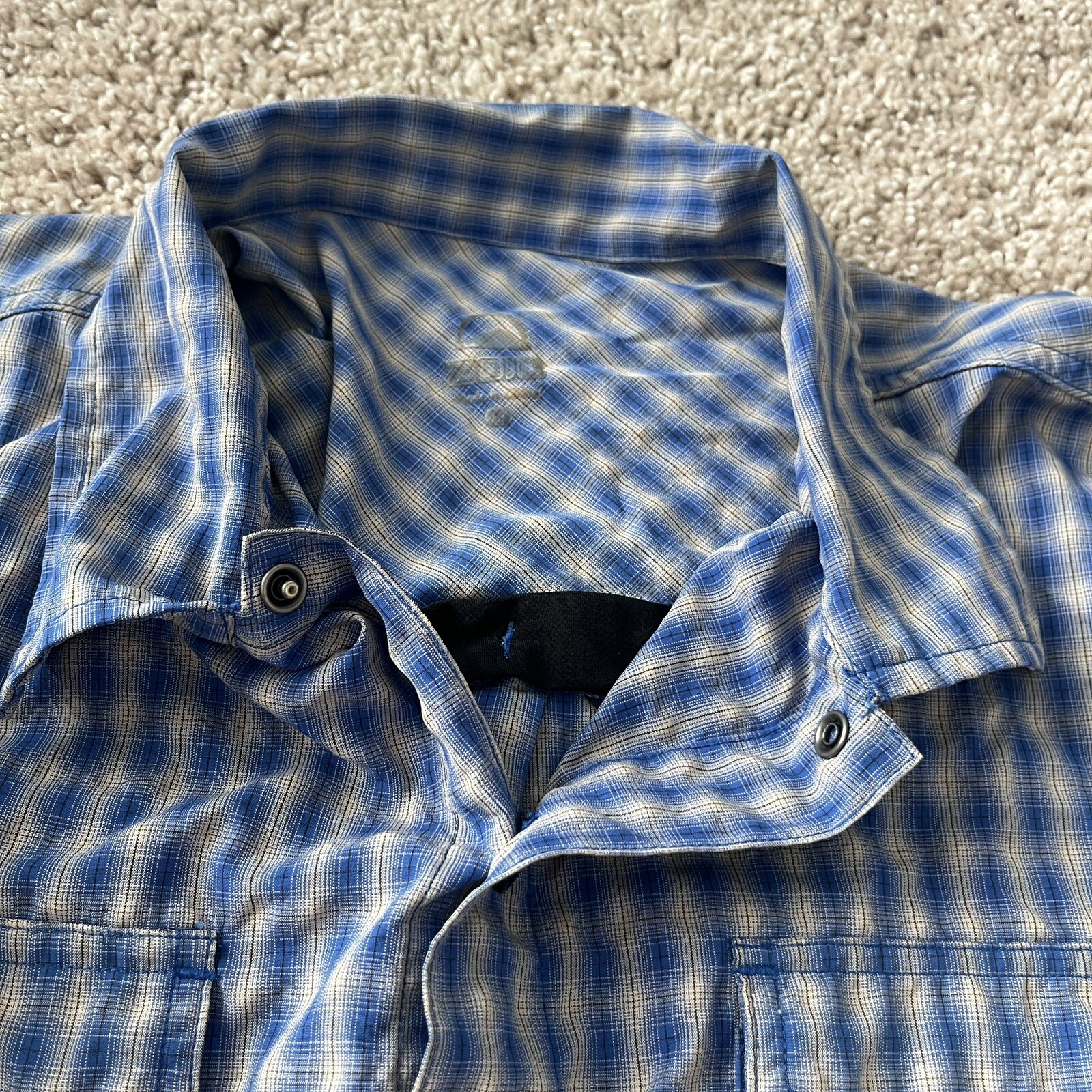 ZOIC Bike Short Sleeve Shirt Checked Size M Vented