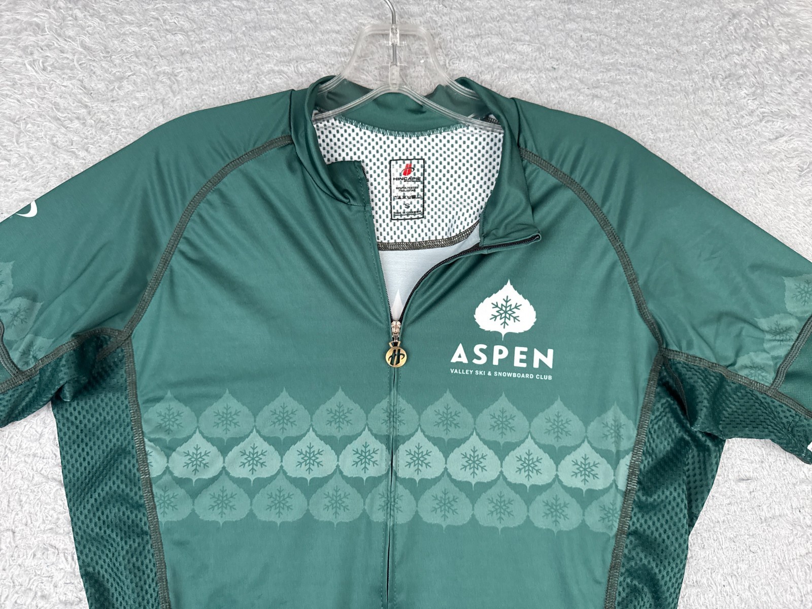 Hincapie Cycling Jersey Adult Small Green Aspen Valley Ski And Snowboard Club CO