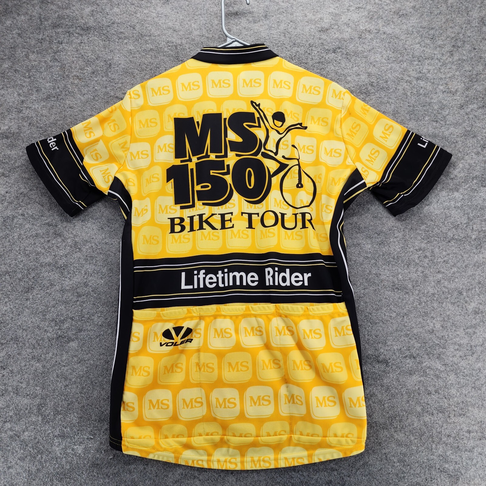 Voler Cycling Jersey Extra Large MS 150 Lifetime Rider Yellow