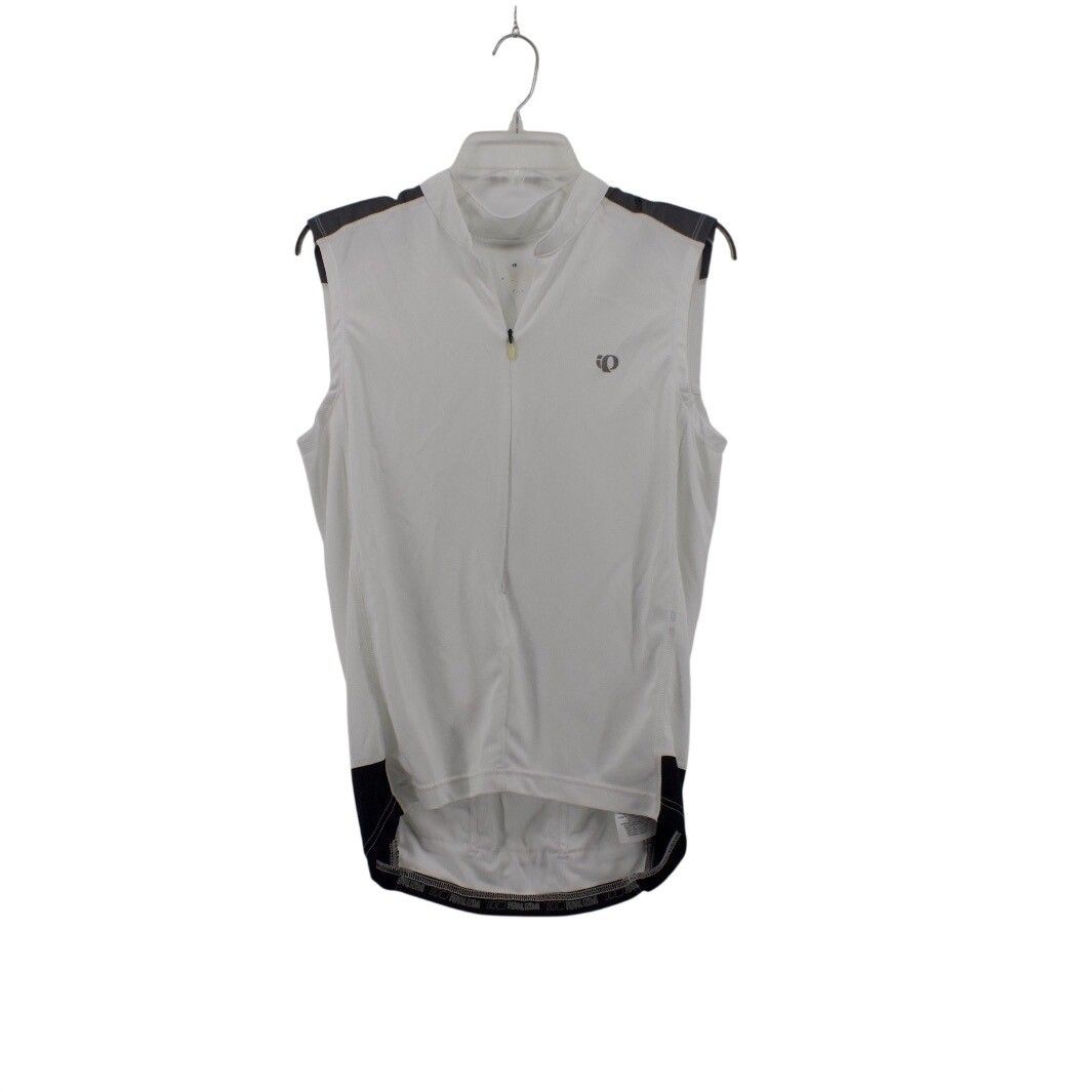 Pearl Izumi Jersey Mens XL Sleeveless Cycling White Reflective Back Pockets