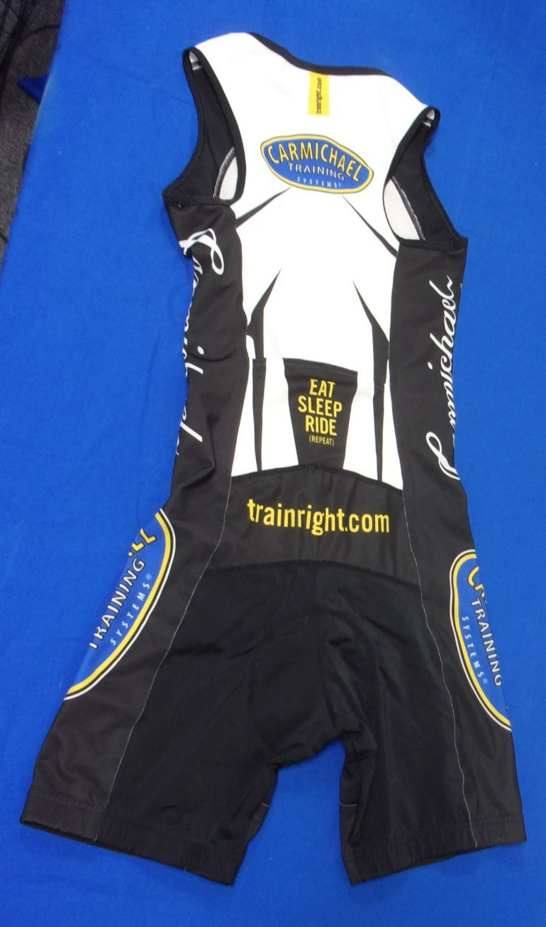 DESIGNER PANACHE CARMICHAEL TRAINING SYSTEMS CYCLING BLACK SUIT SIZE SMALL