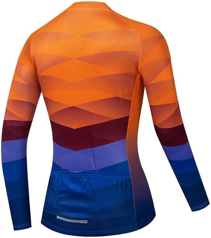 Women’s Long Sleeve Cycling Jersey Winter Full Zipper Top sz Small