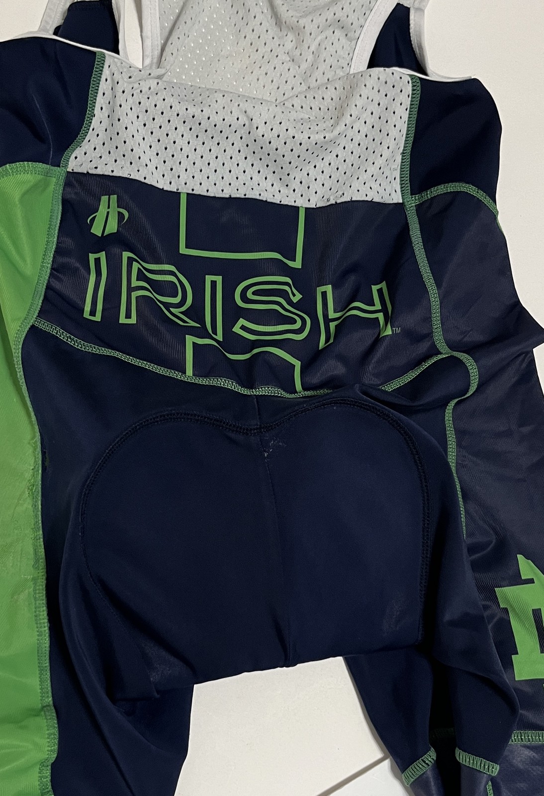 Hincapie Notre Dame Fighting Irish Cycling Bib Shorts Men’s Medium Padded Pro
