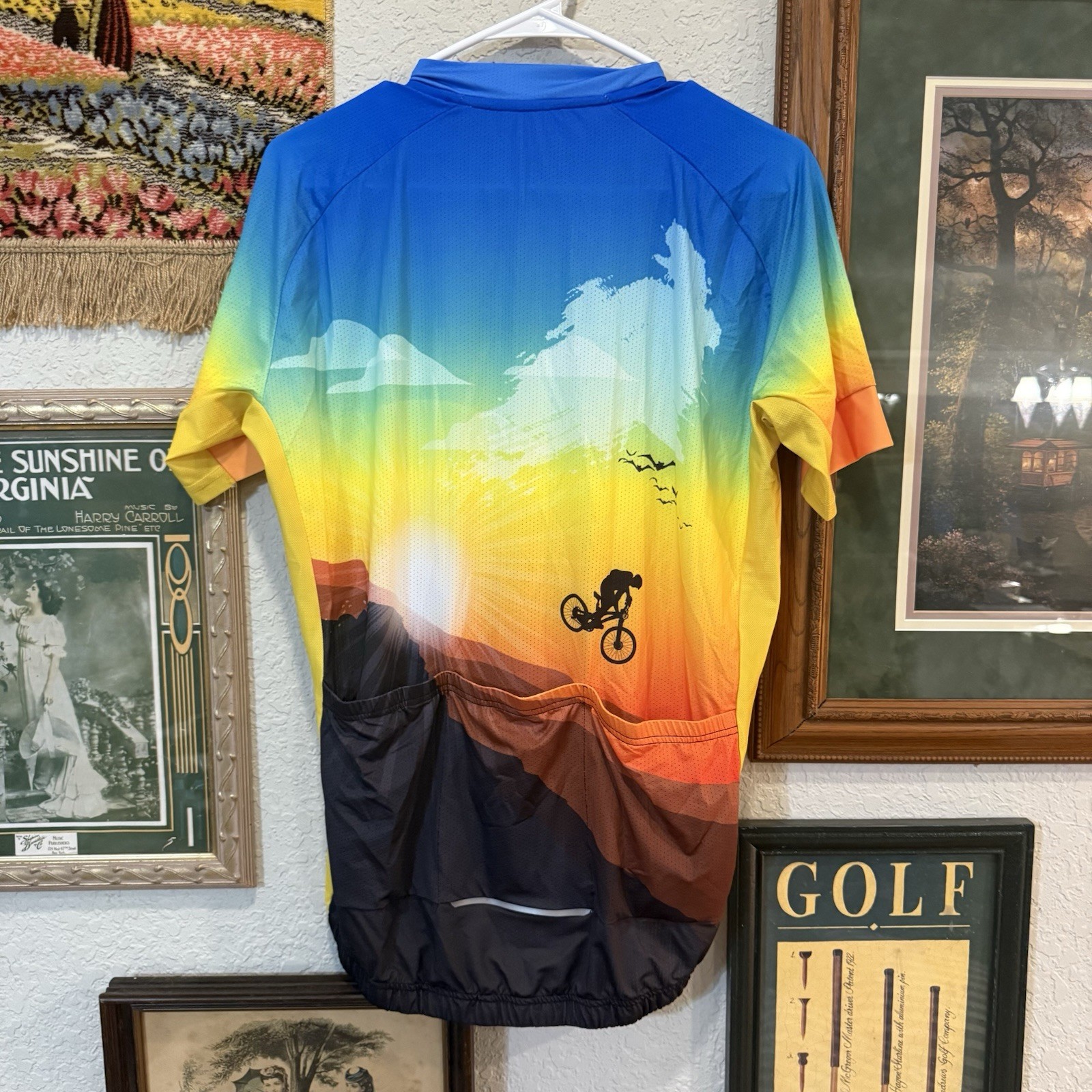 NWT RARE Colorful Weimostar Designer Sports Cycling Jersey Size Men’s Large