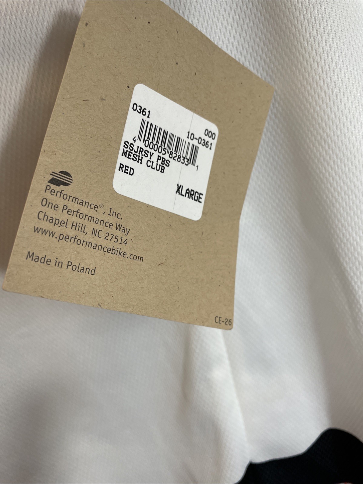 Performance Century Series 3/4 Zip Club Jersey With Pockets Size Adult XLarge