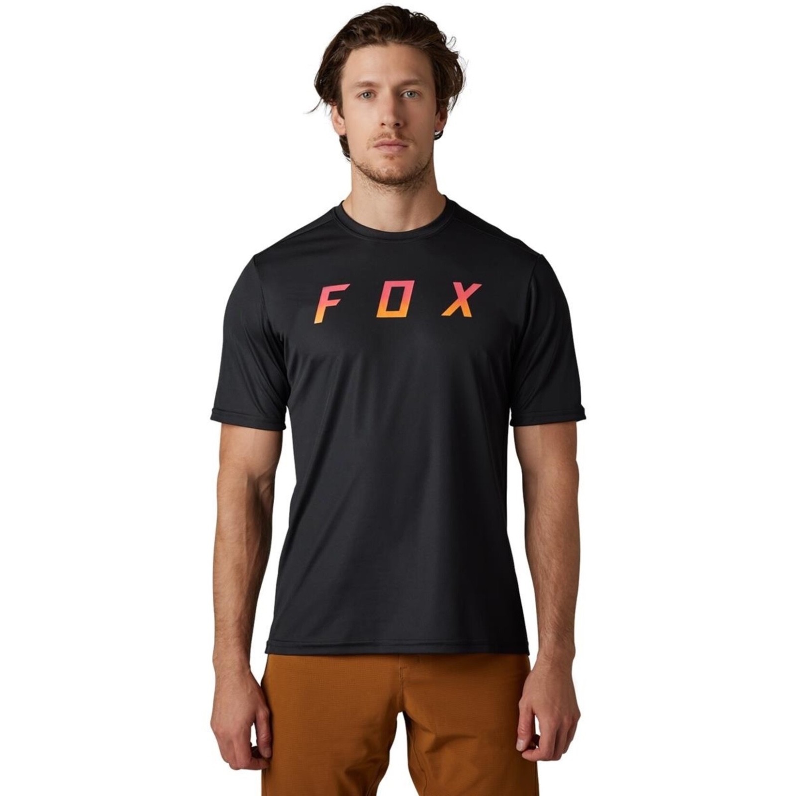 $55 Fox Ranger SS Jersey 31063-001 Black MTB Cycling Shirt Mens MEDIUM