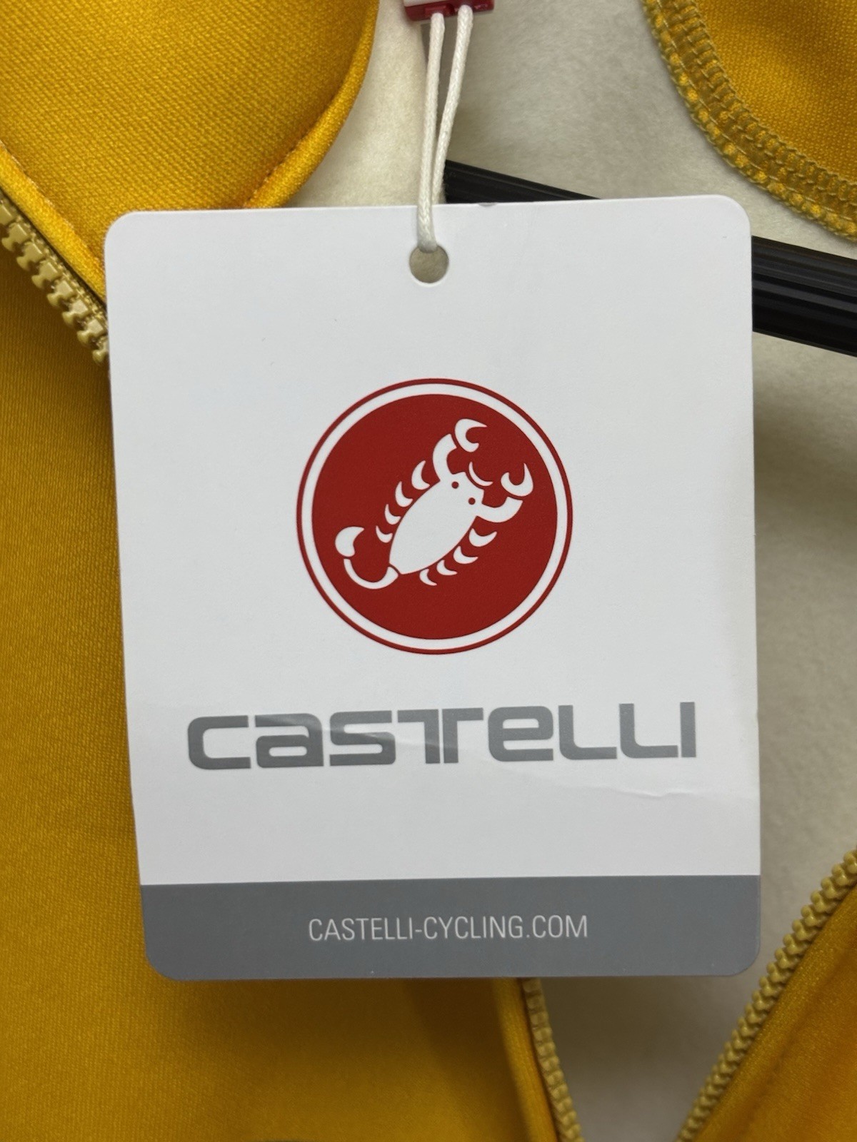 NWT Castelli Men’s Jersey Long Sleeve Full Zip Yellow/Black Men’s Medium