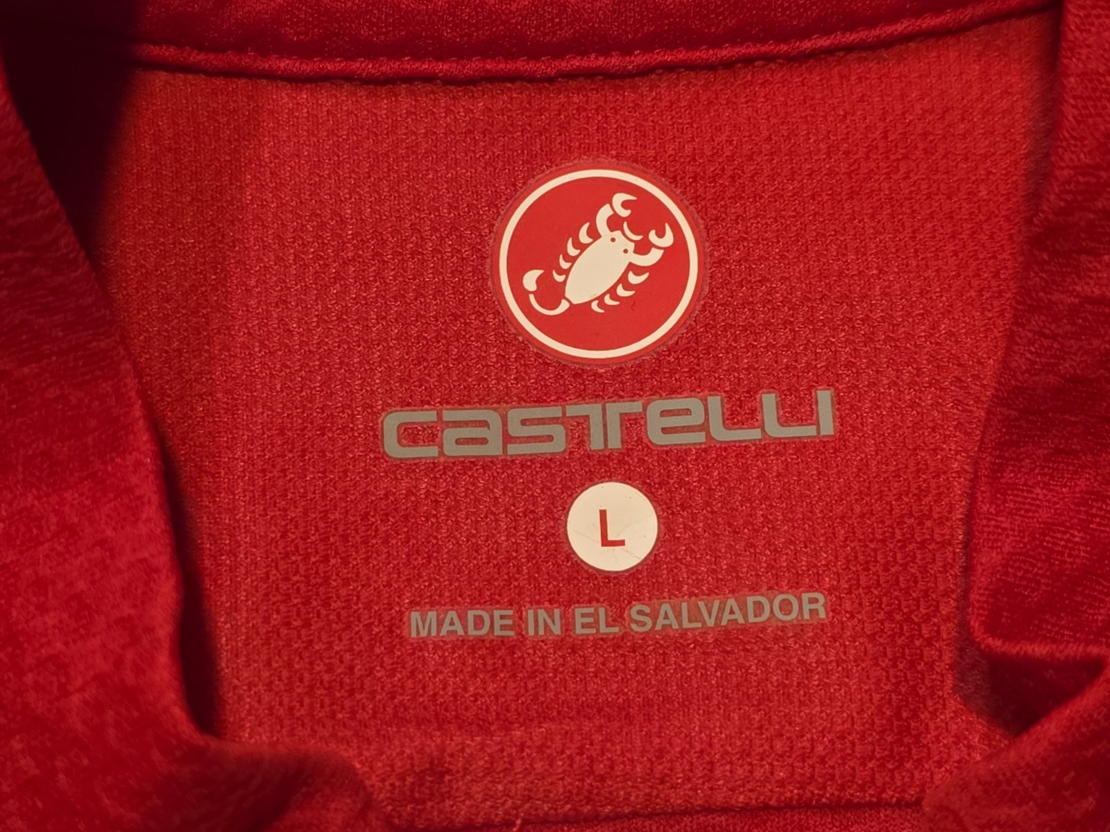 Castelli Cycling Jersey Rossi Corsa Mens L Zip Short Sleeve Red Triple Pockets