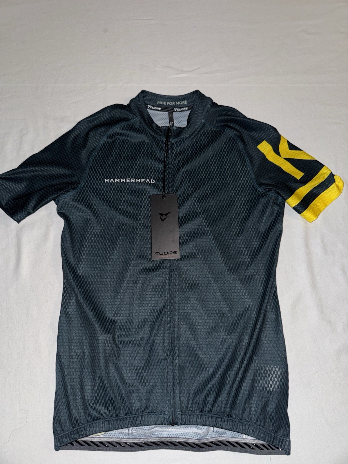 Cuore Hammerhead Ride For More Men’s S/S Full Zip Cycling Jersey L Green NWT!