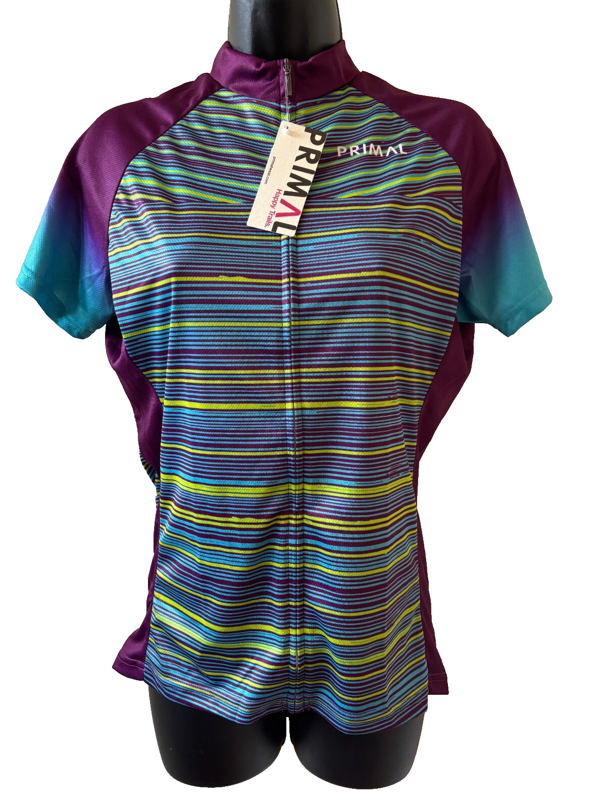 NEW Primal Wear Kismet Sport Cut Full Zip Women’s Cycling Jersey Large NWT