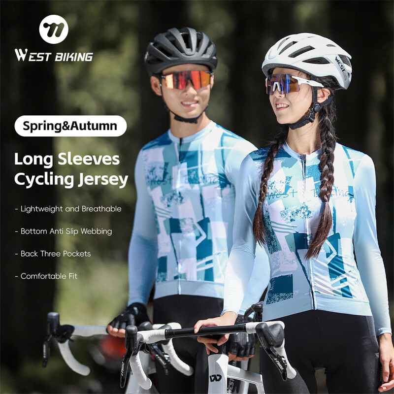 WEST BIKING Unsex Cycling Jacket Soft Windproof Long Sleeve Bike Coat Tops Shirt