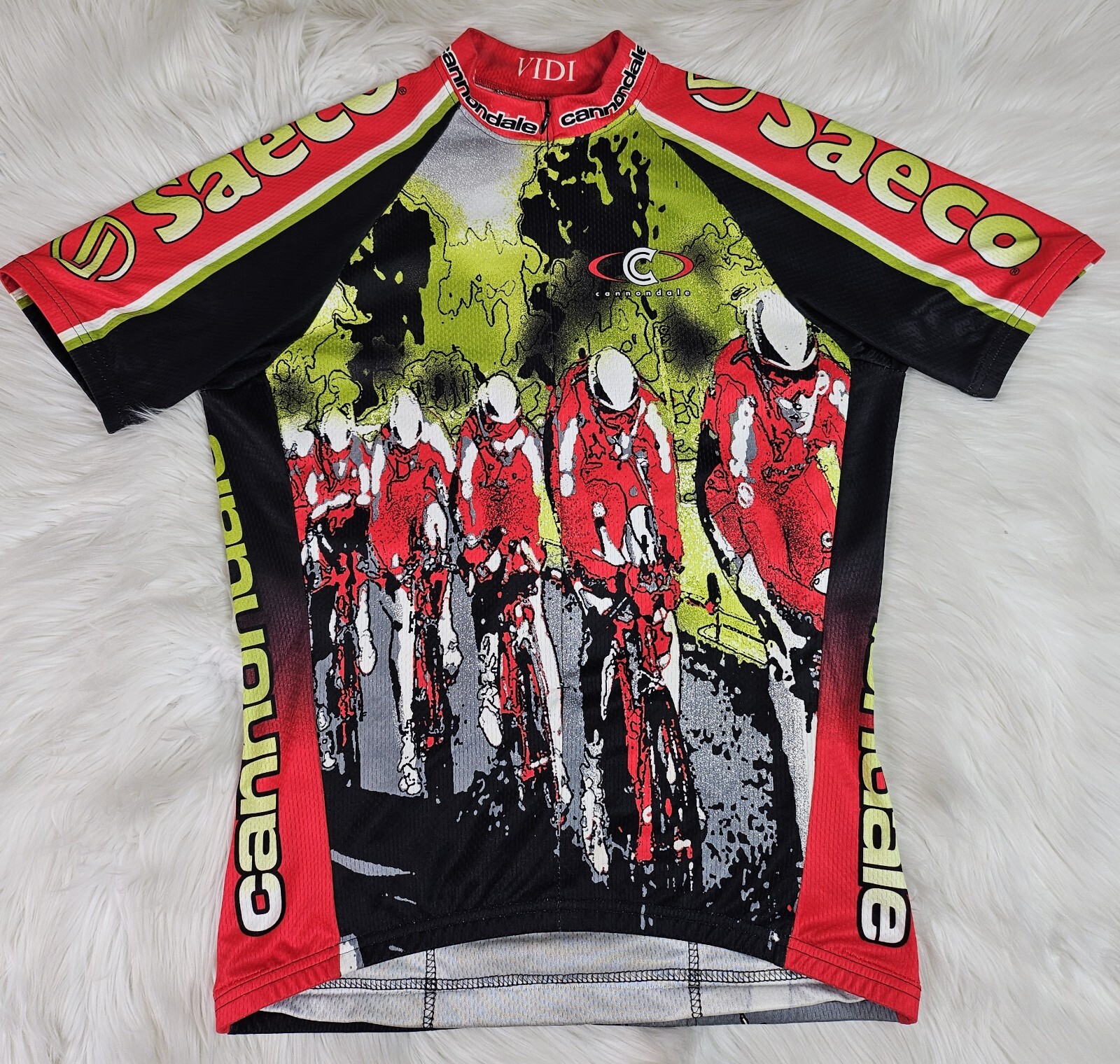 Vintage Cannondale Team Cycle 3/4 Zip Cycling Jersey SZ(L) USA MADE