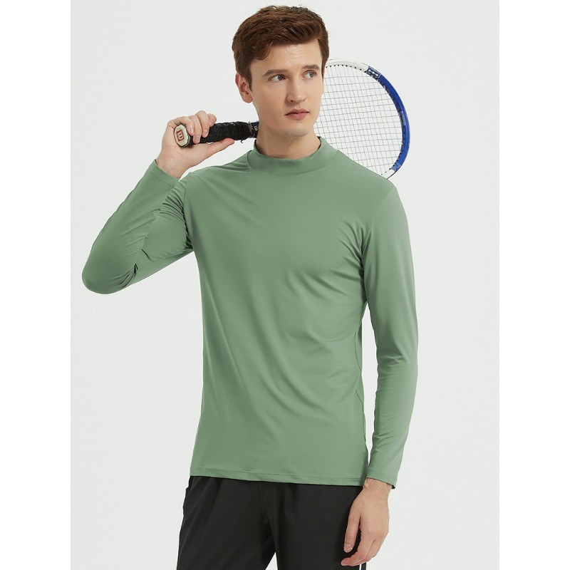 New High Neck Clothing for Men Breathable Quick Drying Highly Elastic T-Shirt