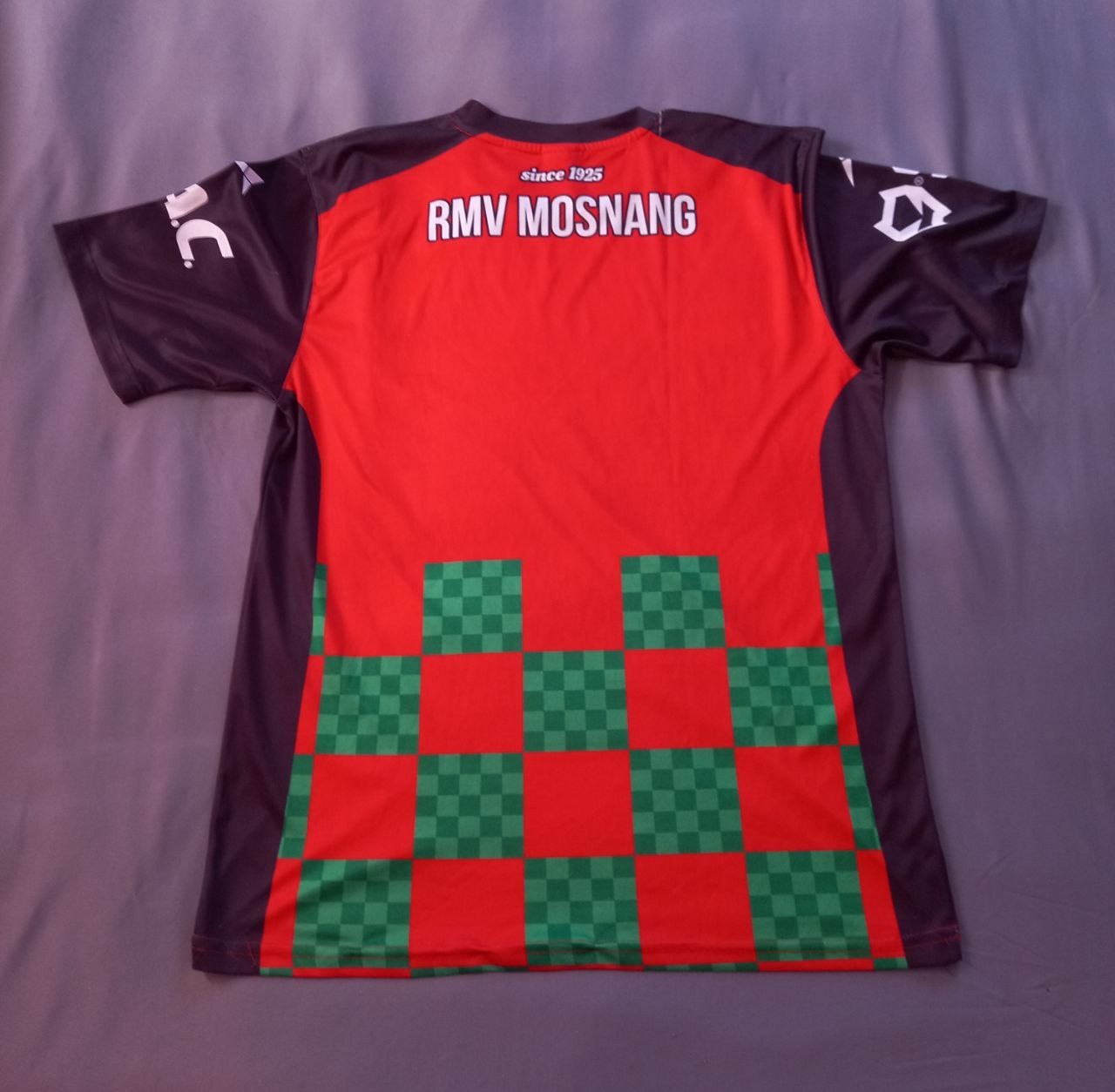 Mercury RMV Mosnang Cycling Jersey Reusch Sponsor Red Green Checkered Size M/L