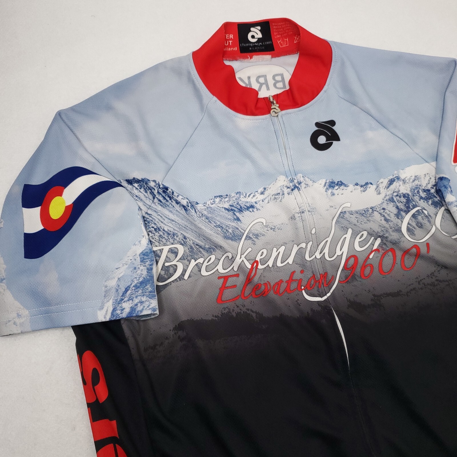 Colorado BRECKENRIDGE TEAM Adult XL Full-Zip Champion System Cycling Jersey Top
