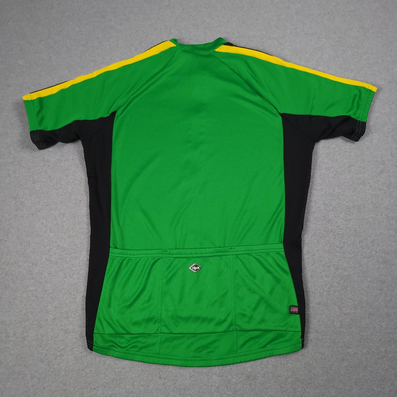Vintage Cannondale Cycling Jersey Men Large Green Made in USA Jamaica Stretch