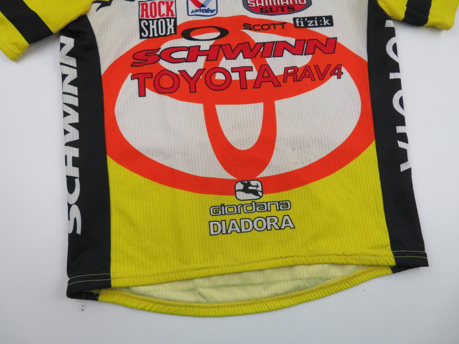 Vintage 90s Schwinn Toyota Giordana Diadora Pro Cycling Bike Jersey Mens XL 44