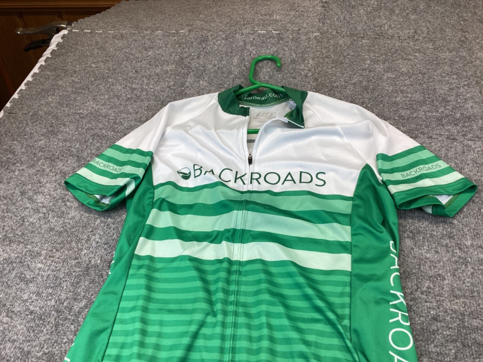 Louis Garneau Cycling jersey Mens Medium Green Backroads bicycle