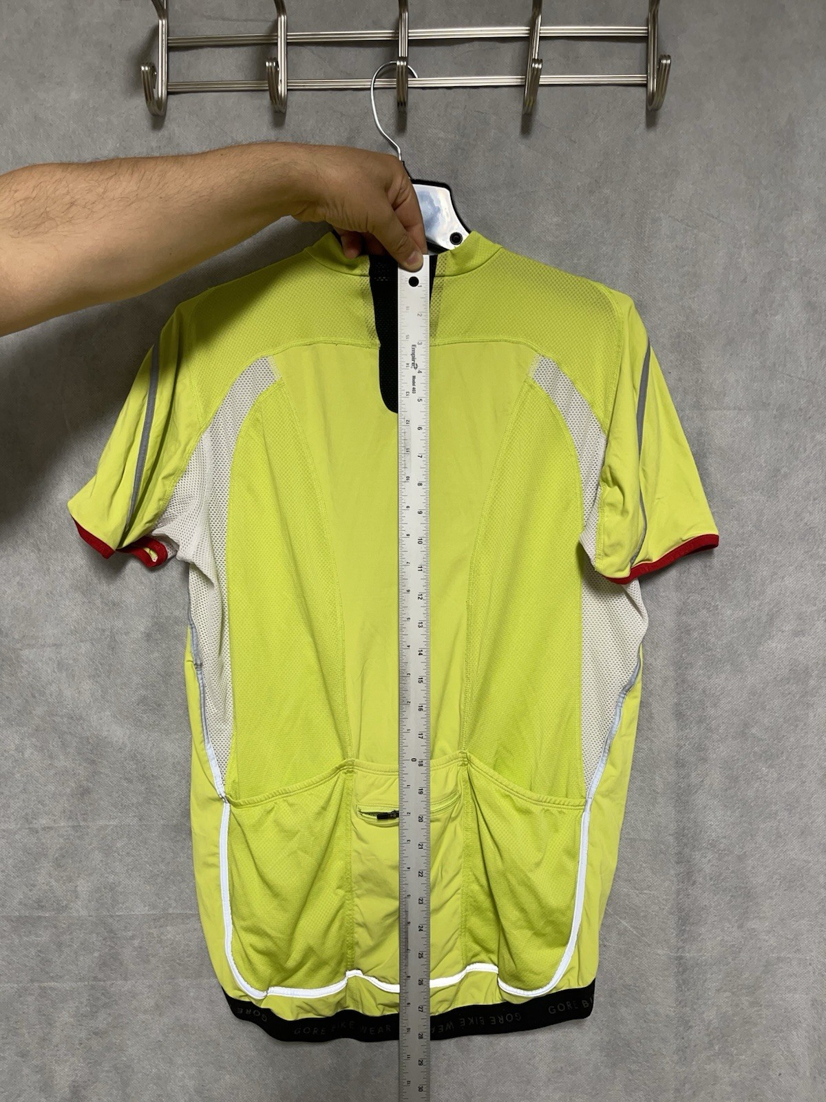 Gore Bike Wear Jacket Men XL Yellow Reflective Active Cycling Trail Lightweight