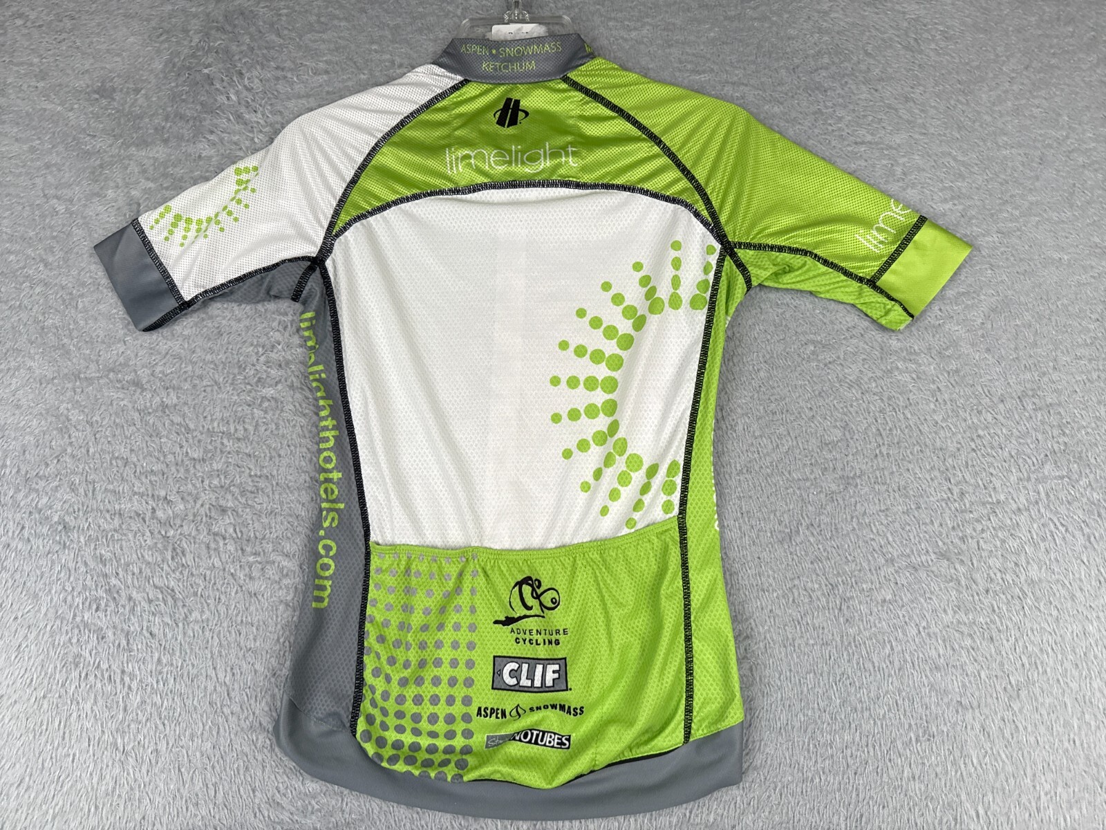 Hincapie Cycling Jersey Adult 2XS XXS Green White Full Zip Short Sleeve Aspen