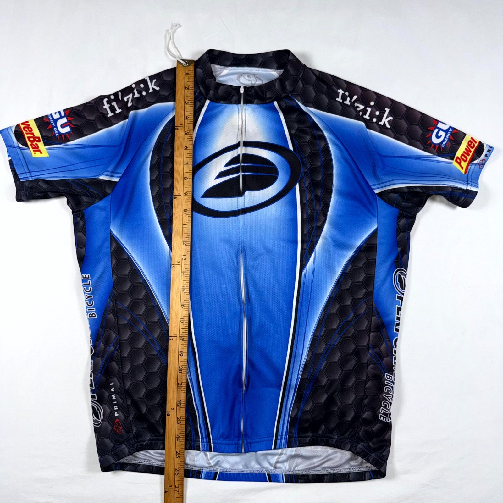 Primal Cycling Jersey Mens XL? 44″ Chest Multi Colorblock Performance Bicycle