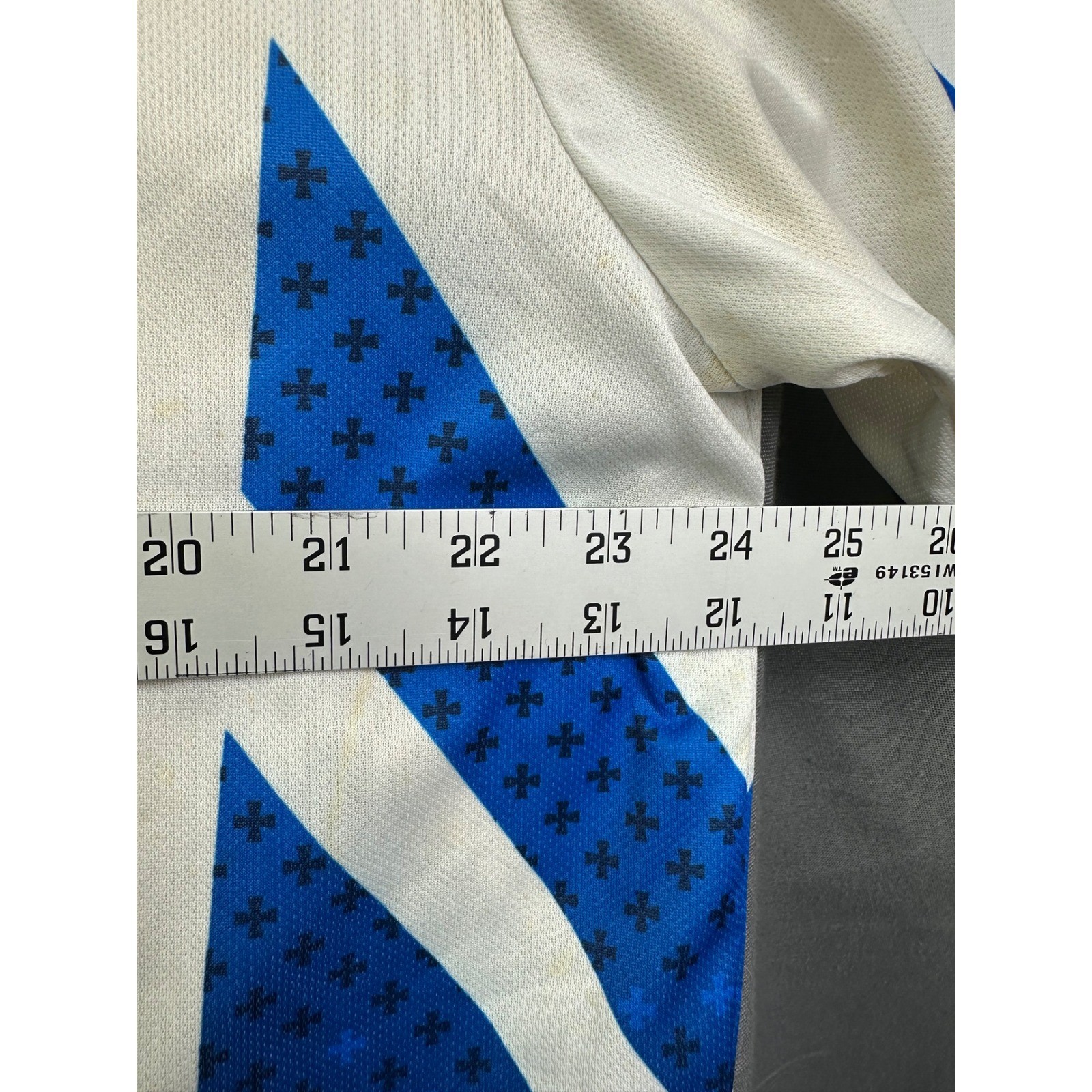 VTG Fly Racing Motocross Jersey Men XL Blue White Long Sleeve MX Off-Road Gear