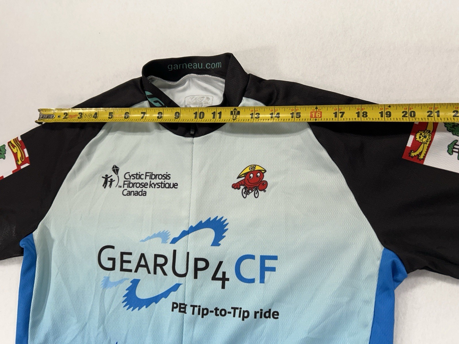 Louis Garneau GearUp4CF Cycling Jersey Mens Large Canada PEI Tip to Tip