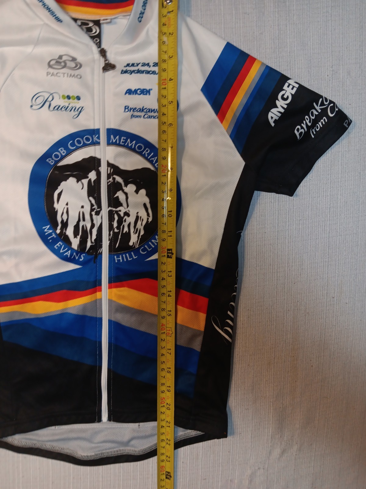 Pactimo Mt Evans Hill Climb Bike Jersey XS Bob Cook 2010 Cycling Race REI