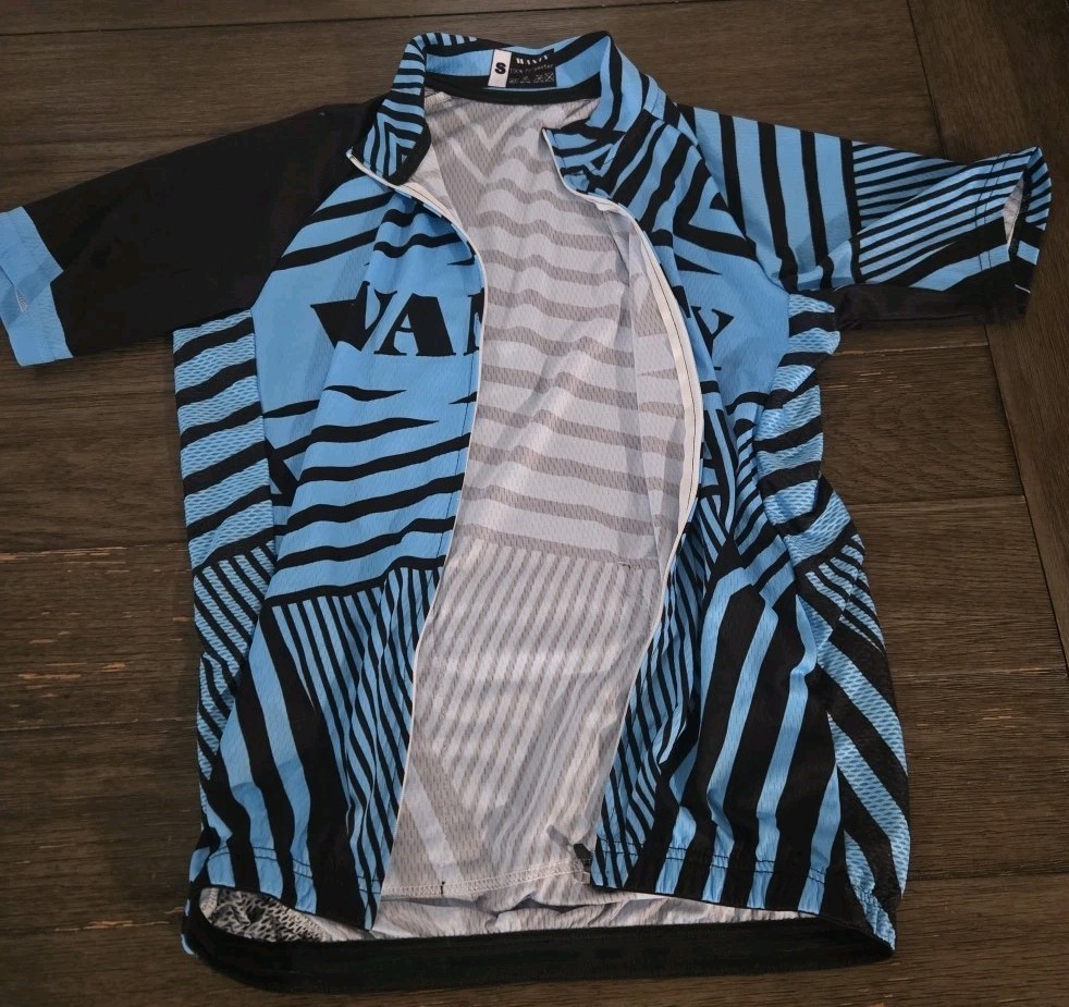 WANTY Pro Cycling Team Jersey – 100% Polyester Breathable Fabric – Size S – Blue